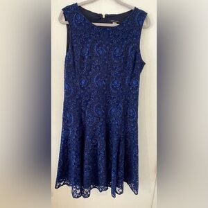 Tommy Hilfiger Navy and Royal Blue Lace Dress